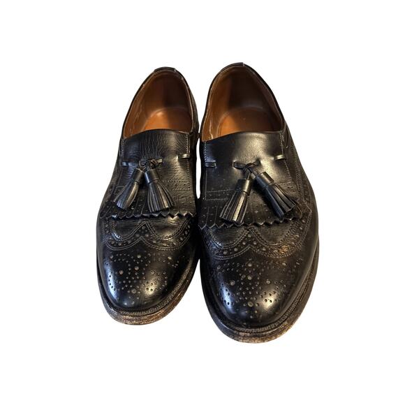 Allen Edmonds Tassel Loafers Black Leather Men’s 9 C USA Made JR Sole
